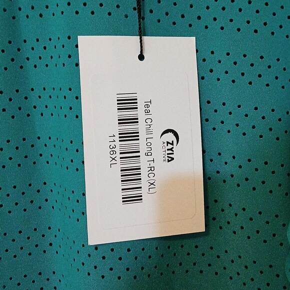 Zyia teal chill long T-RC long sleeve active top - Picture 6 of 6